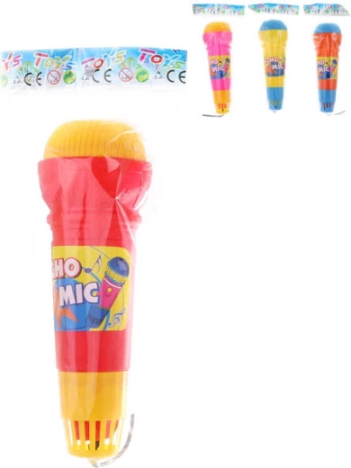 Kids' colorful microphone with echo effect 24 cm - 1 piece