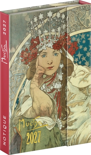 Notique weekly magnetic diary Alfons Mucha 2027 11 × 16 cm