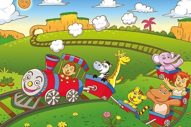 Koka puzle Dzīvnieku vilcieniņš (25 gab.)