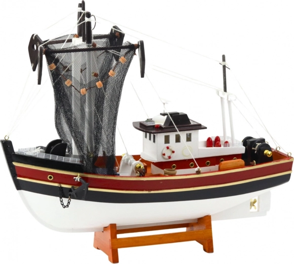 Dekoratīvs zvejas laivas modelis ar zvejas tīklu 38x31cm