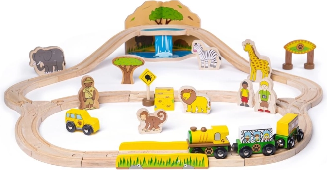 Koka vilcieniņa trase Safari BIGJIGS RAIL