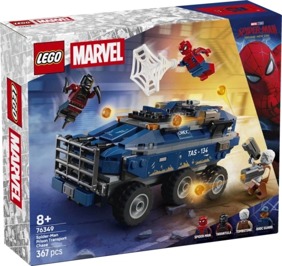 LEGO Marvel Spider-Mena pakaļdzīšanās ieslodzīto pārvadāšanas automobilim