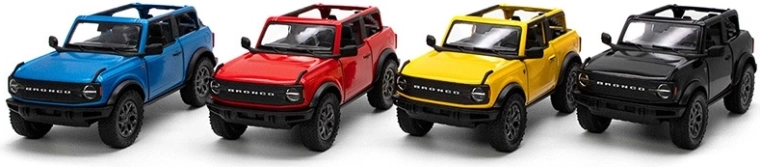 Die-cast model Ford Bronco 2022 with pull-back action