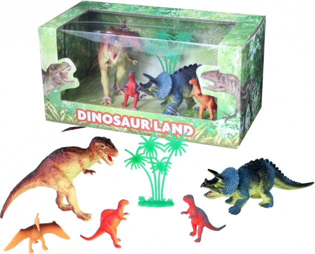 Dinozauru komplekts 5–13 cm kastītē
