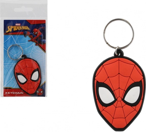 Rubber keychain Spiderman – head 7 cm
