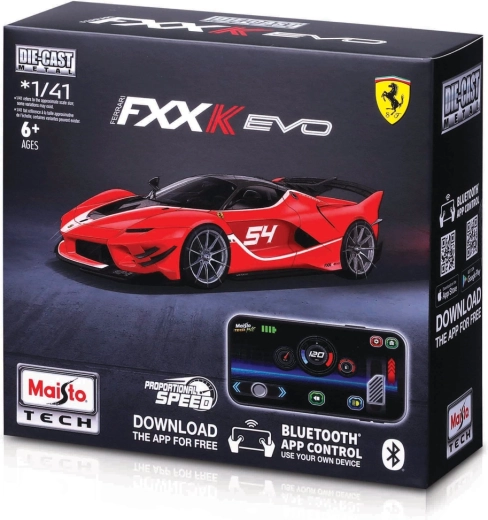 Maisto RC Ferrari FXX-K EVO sarkans 1:41 ar gaismām