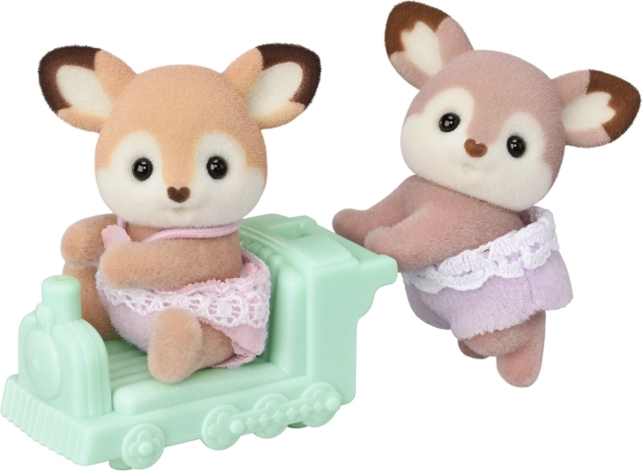 Deer Twins with Train SYLVANIAN FAMILIES