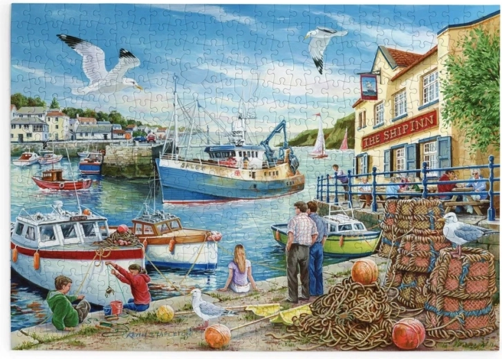 House of Puzzles puzle “Krodziņš ostā” ar 500 lieliem gabaliņiem