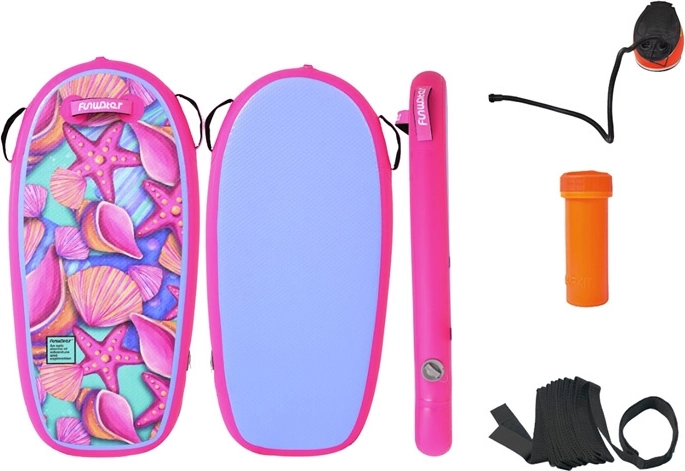 Piepūšamais bodyboards FunWater 110 cm – rozā
