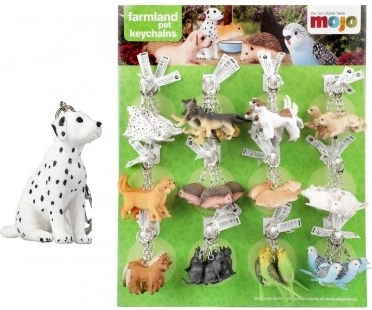 Atslēgu piekariņš dzīvnieciņš metāls/plastmasa 5–8 cm, dažādu veidu mix