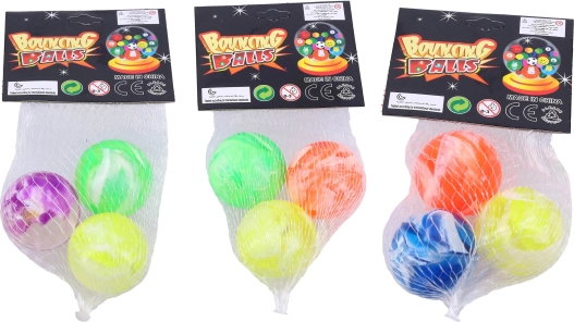 3 lēkājošo bumbiņu komplekts 3,5 cm