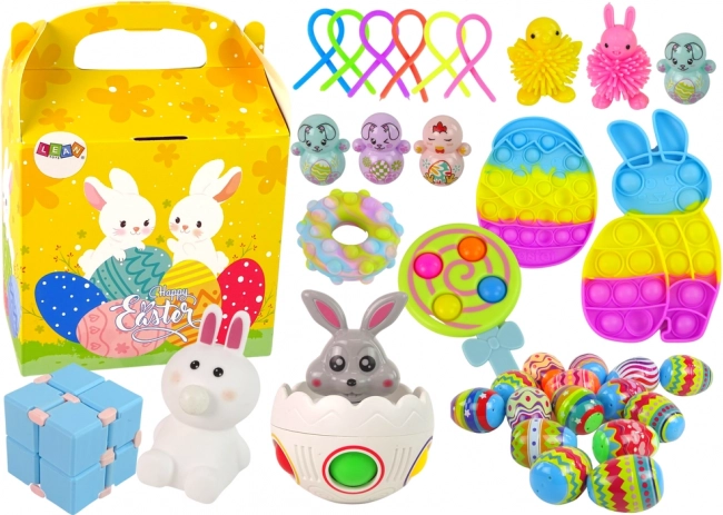 Easter set of sensorimotor toys and decorations