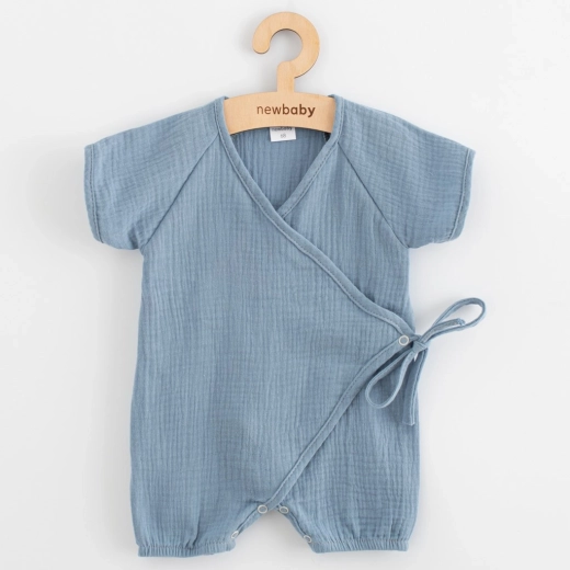 Vasaras muslīna rāpulis zīdainim New Baby, zils