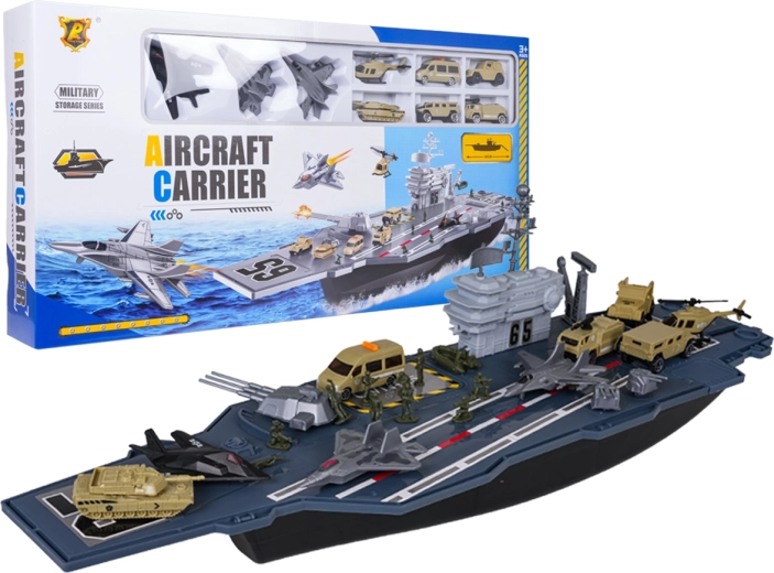 Military aircraft carrier with accessories