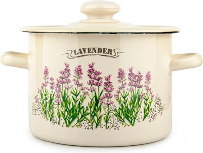 Emalēts katls ar vāku Lavanda 4,5 l