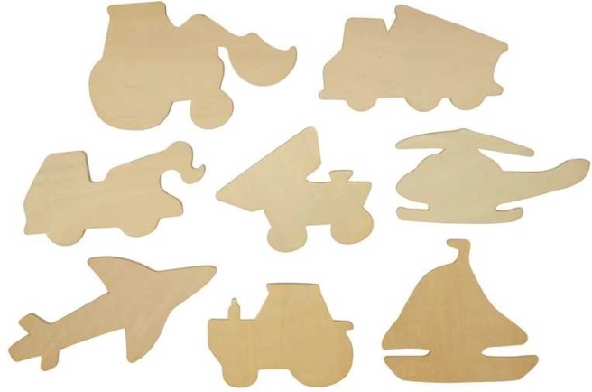 Transportlīdzekļu kontūru šabloni Bigjigs Toys