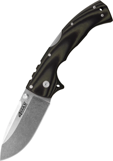 Cold Steel 4-MAX kabatas nazis, melni–zaļš, G10, stonewash, klipsis