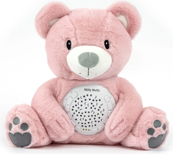 Plīša lācītis ar projektoru un šūpuļdziesmām MILLY MALLY Bear rozā