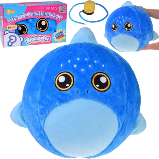 Liela plīša bumba-mīkstā rotaļlieta haizivs 45 cm