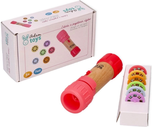 Adam Toys pink children's flashlight with projector