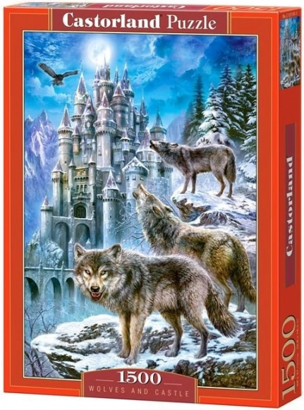 Puzle 1500 gabali Wolves and Castle
