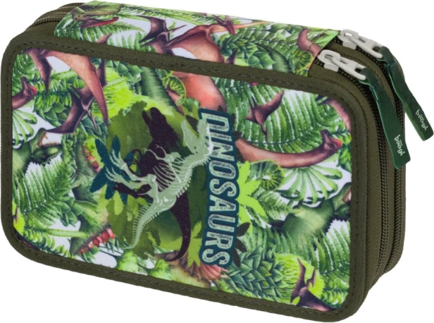 Baagl Two-Layer School Pencil Case Dinosaurs