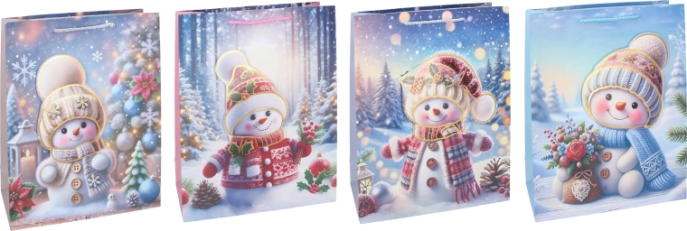 Ziemassvētku dāvanu maisiņš S 18 × 23 × 10 cm - 1 gabals