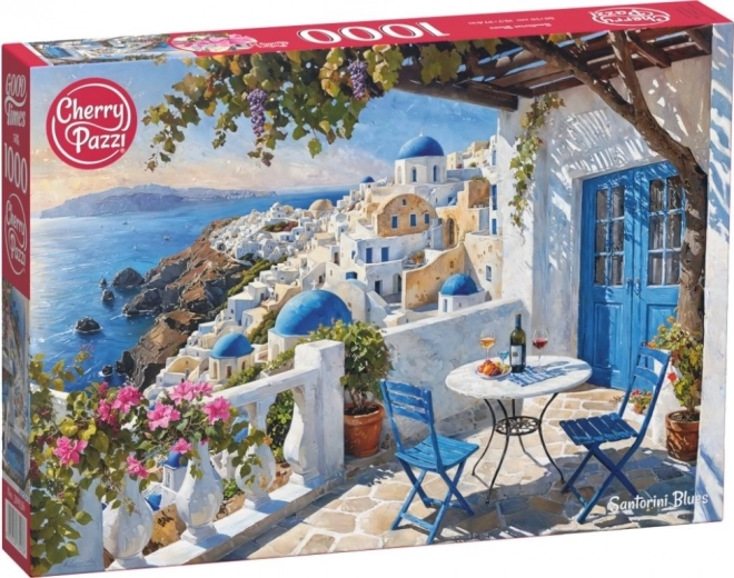 Puzle CHERRY PAZZI Santorini zilais 1000 gabaliņu