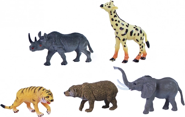 Rappa savvaļas dzīvnieki safari – plastmasas figūriņas 8–10 cm (5 gab.)