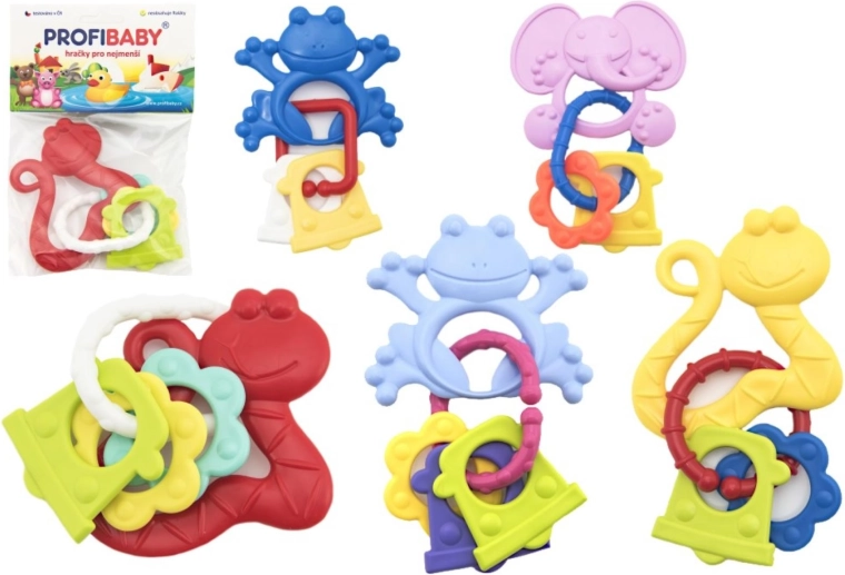 Profibaby Teether with Animal and Shapes - 1 piece