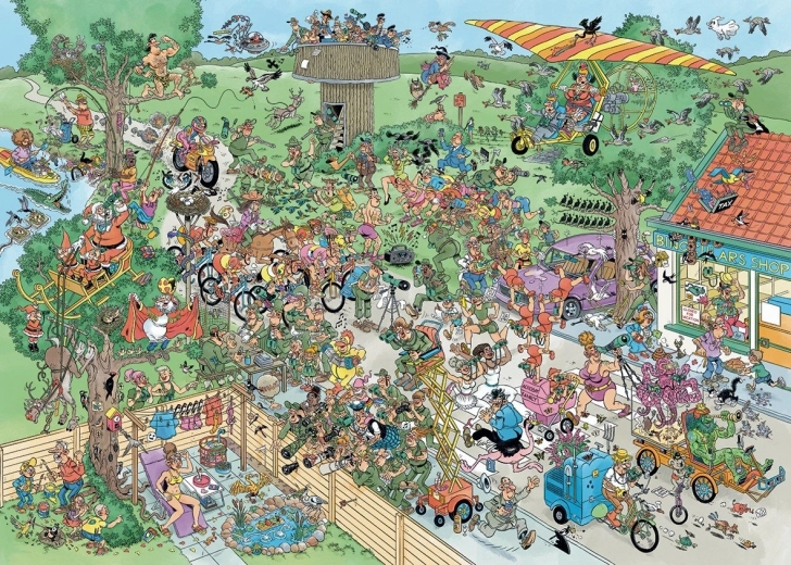 Puzzle JUMBO Jan van Haasteren Putnu vērošana 1000 gabalu