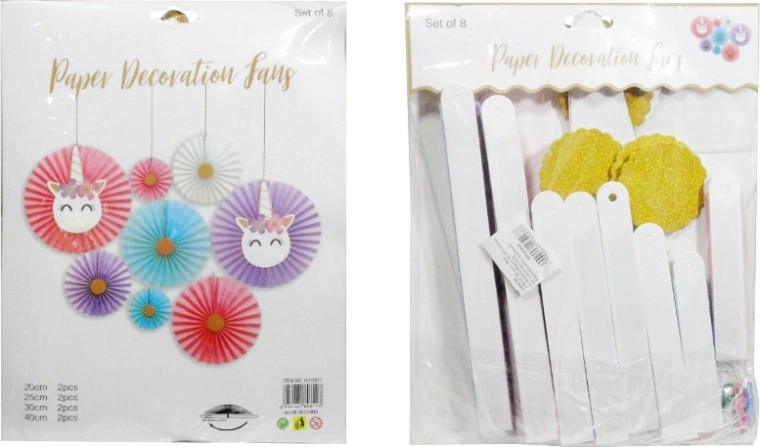 Birthday Decorations – Set of 8 Colorful Rosettes
