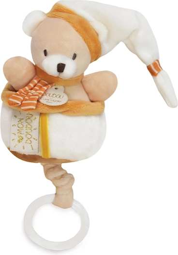 Doudou plīša muzikālā rotaļlieta lācītis 20 cm zīdaiņiem
