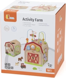 Wooden activity play cube – farm