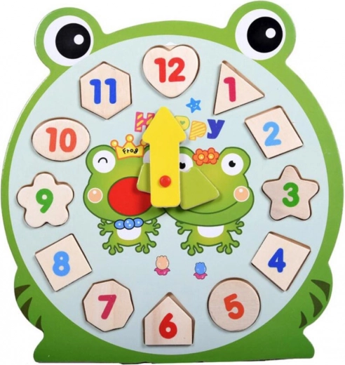 Wooden Clock Puzzle Frog