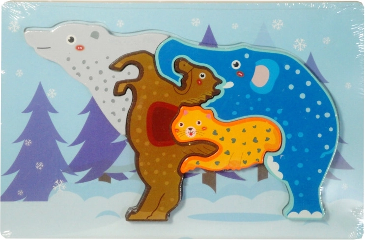 Wooden animal puzzle – elephant shape
