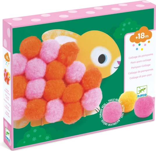 Djeco Pompom Collages – Animals for Little Ones
