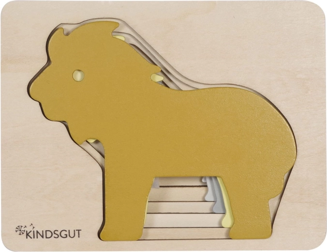 Kindsgut wooden puzzle lion - 1 piece