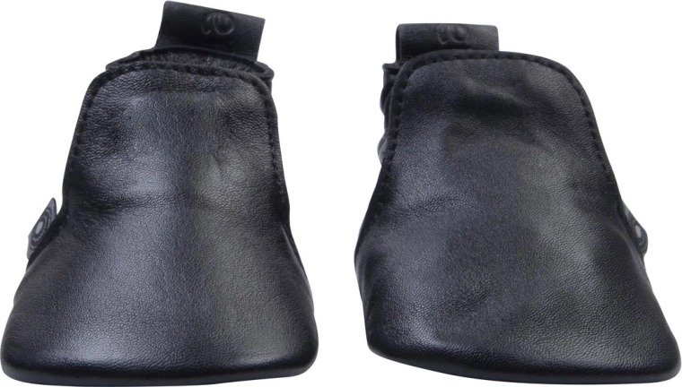 Lodger Stepper basic black baby slippers 3–6 months