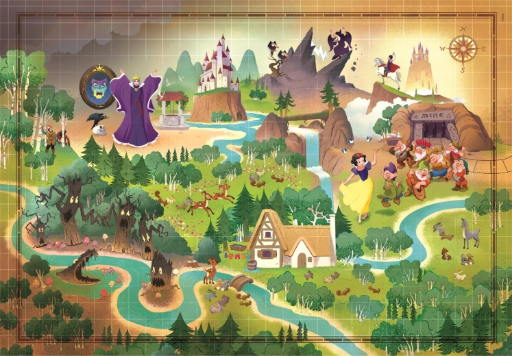 Puzzle Story Maps: Sniegbaltīte 1000 detaļas