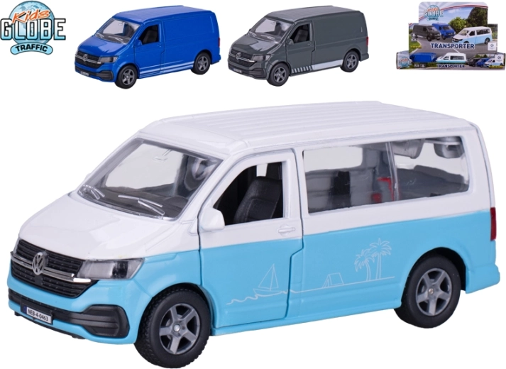 Kids Globe Traffic VW Transporter metāla modelis 13,5 cm ar atvilkšanas (atpakaļgaitas) mehānismu
