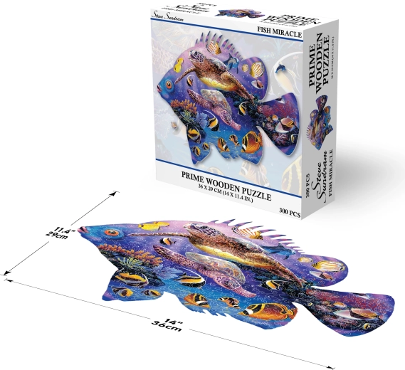 Prime 3D wooden puzzle Fish Miracle 300 pieces