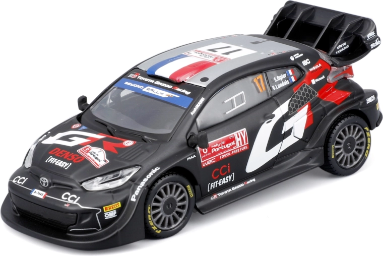 Metāla modelis Bburago 1:43 Toyota GR Yaris Rally1 Hybrid Ogier dāvanu kastē