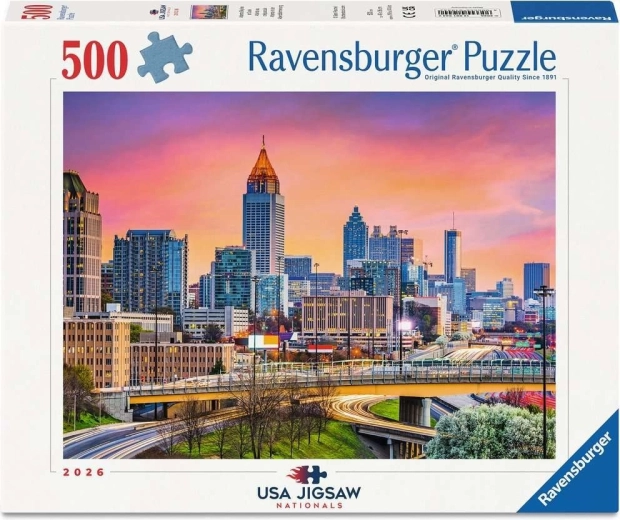 Ravensburger puzle USA Jigsaw Nationals: Atlantas panorāma krēslā 500 gabaliņi