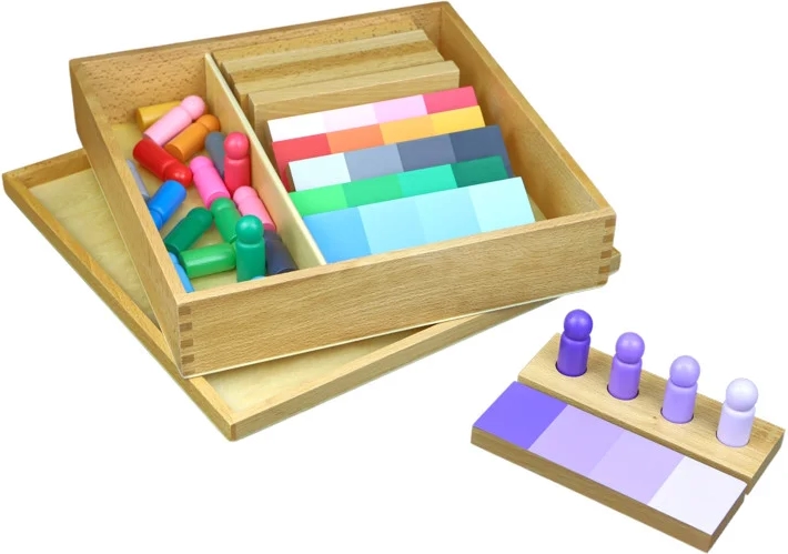 Moyo Montessori krāsu toņu saskaņošana – figūriņas un plāksnītes