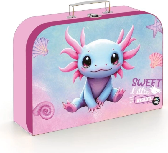 Bērnu laminētais koferītis Axolotl 34 cm
