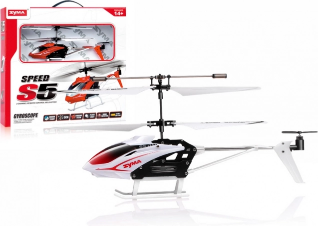 Balts ar tālvadības helikopters Syma S5
