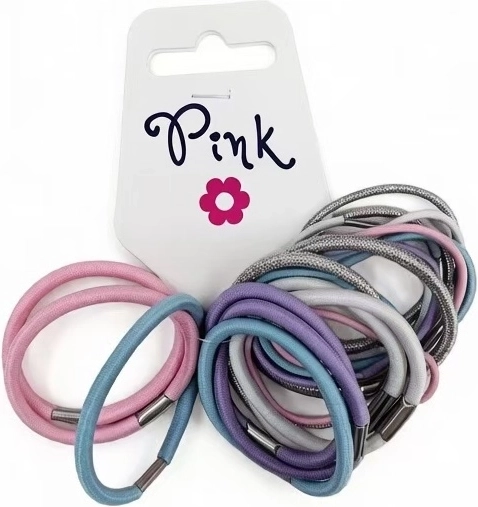 PINK set of hair elastics 20 pcs