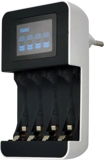 Solight viedais AA/AAA lādētājs ar LCD displeju