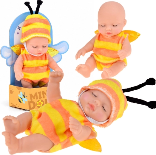 Mini mazulīša lelle bites kostīmā 11 cm – 1 gabals